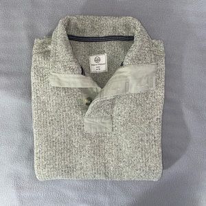 field and stream quarter button up knit sweater